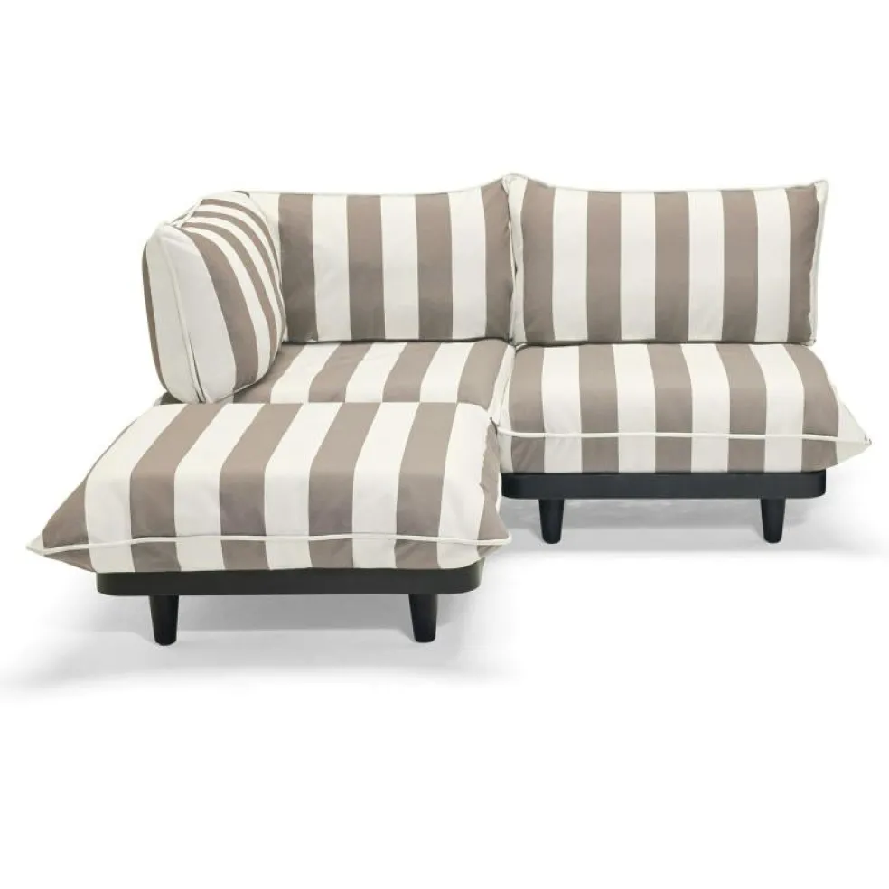 Paletti Modulsoffa 2-Sits Med Schäslong, Stripe Cacao (Right)