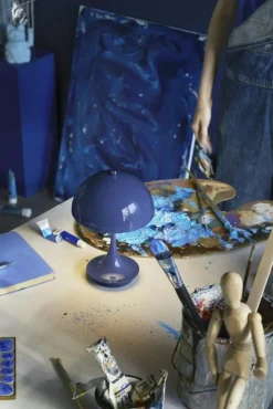 Louis Poulsen Portabla Lampor|Portabla Lampor-Panthella 160 Bordslampa Portabel V3, Opalvit