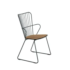 Paon Matstol, Svart/Bambu