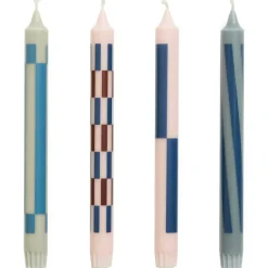 HAY Ljus-Pattern Ljus 4-pack, Blå / Grön