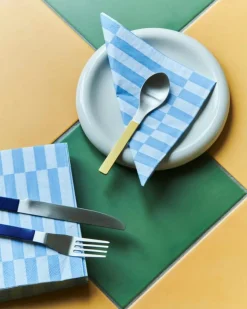 HAY Servetter & Tillbehör-Pattern Servetter 16x16 cm, Blå / Off-white