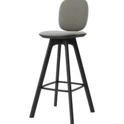 Pauline Comfort Barstol 75 cm, Svartlackad Ek / Läder Cinnamon