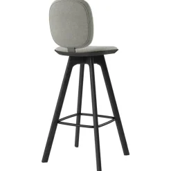 Pauline Comfort Barstol 75 cm, Svartlackad Ek / Läder Cinnamon