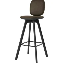 Pauline Comfort Barstol 75 cm, Svartlackad Ek / Läder Cinnamon