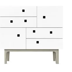 Peep B1 Byrå, Slate Grey/white oak