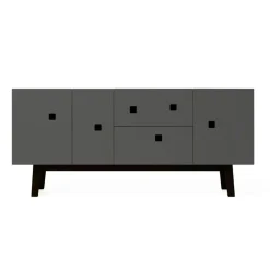 Zweed Tv-Bänkar & Mediabänkar-Peep M2 Mediabänk, Slate Grey/Svart
