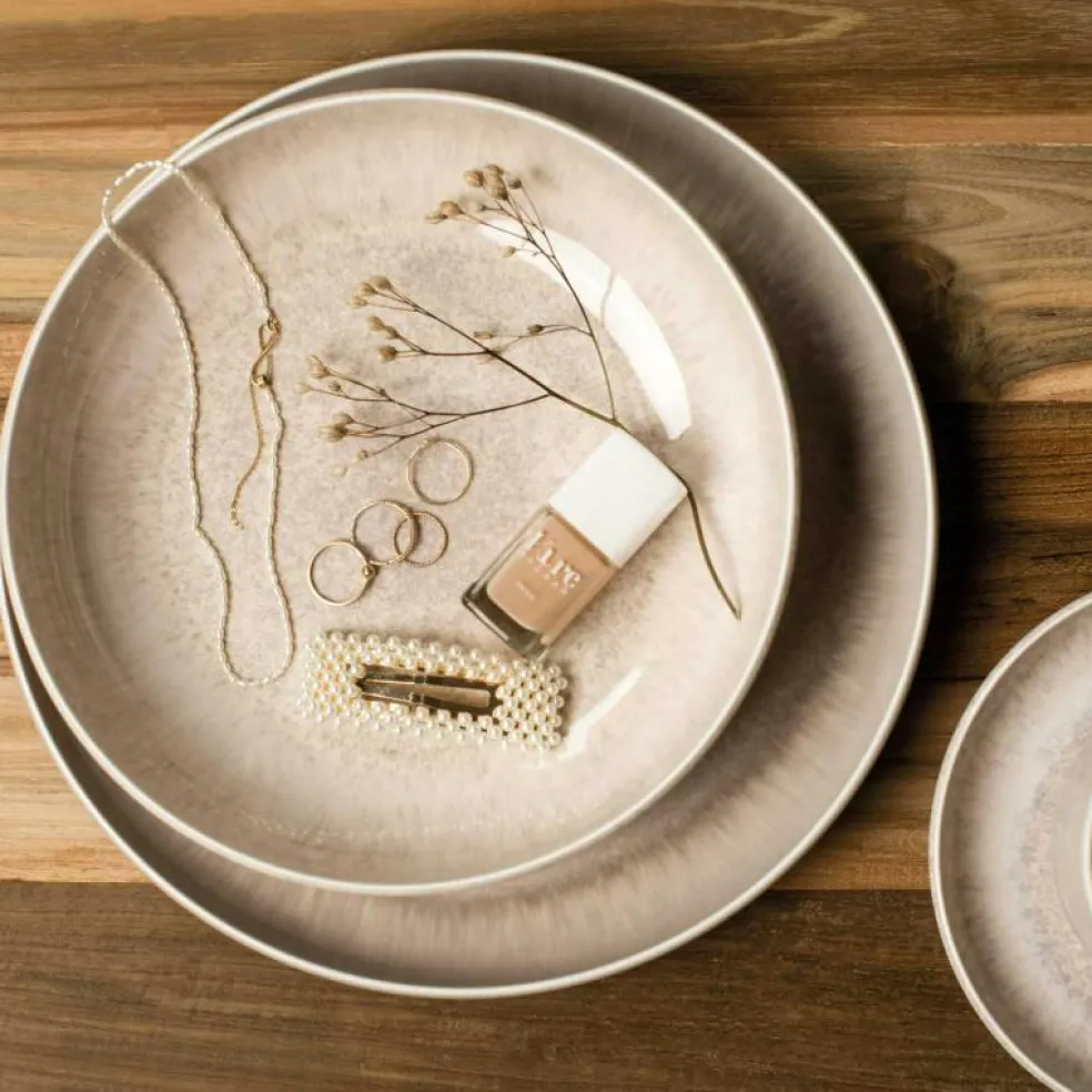 Perlemor Tallrik 27 cm, Sand