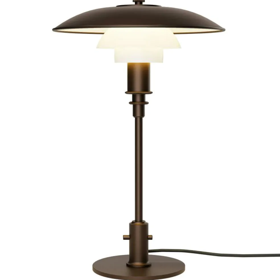 PH 3/2 Bordslampa, Aged Brass / Opalglas