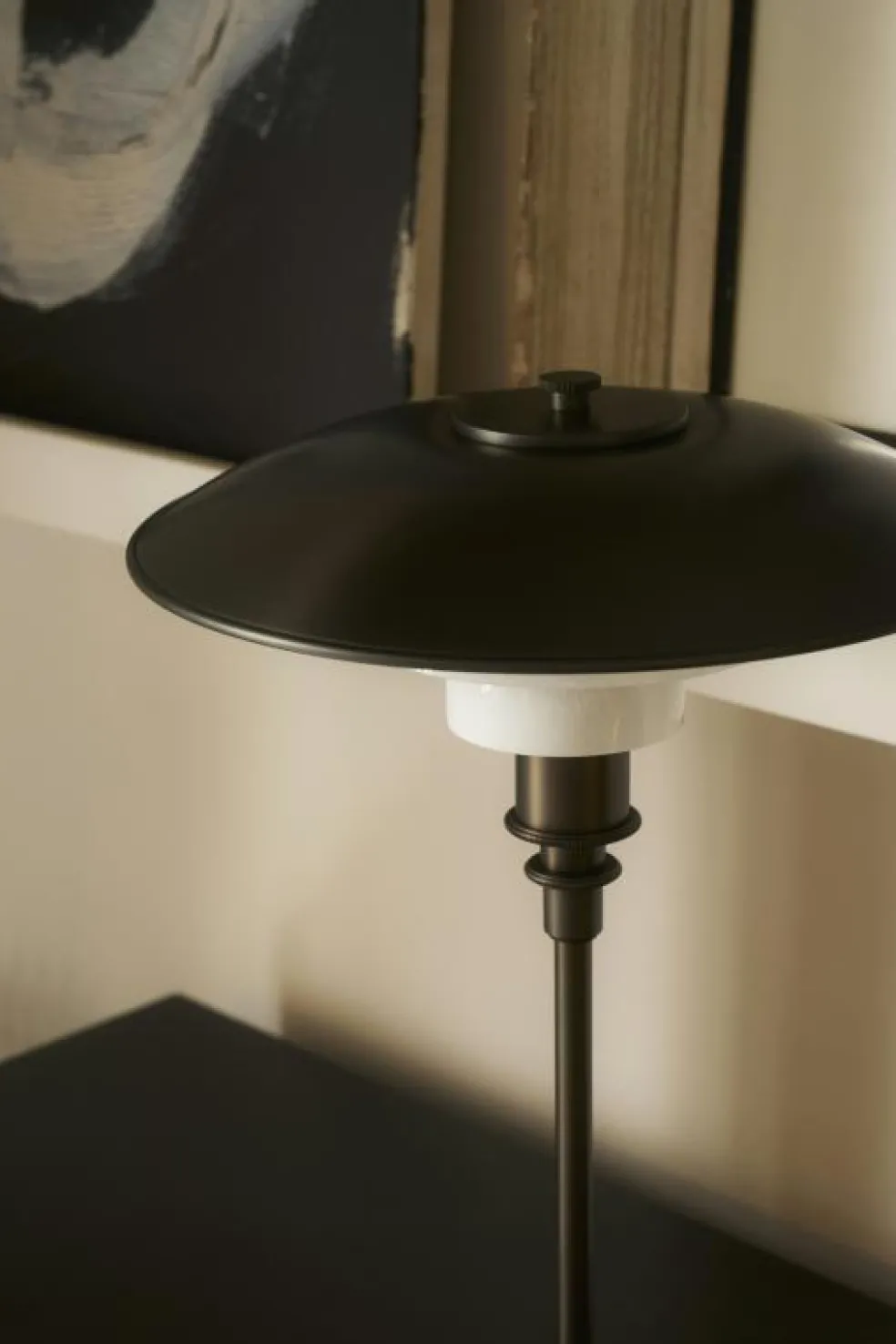 PH 3/2 Bordslampa, Aged Brass / Opalglas