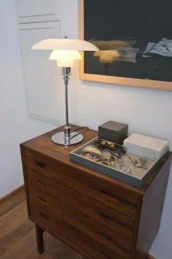 PH 3/2 Bordslampa, Aged Brass / Opalglas