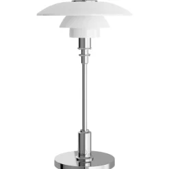 PH 2/1 Bordslampa Portabel, Krompläterad
