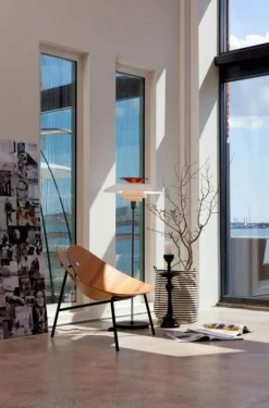 Louis Poulsen Golvlampor-PH 80 Golvlampa Med Dimmer, Vit Opal Akryl / Svart