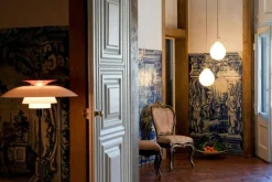 Louis Poulsen Golvlampor-PH 80 Golvlampa Med Dimmer, Vit Opal Akryl / Svart