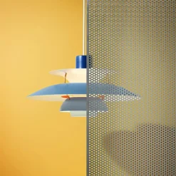 Louis Poulsen Pendellampor-PH 5 Pendel, Pastell Ostrongrå / Blå / Rosa