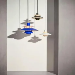 Louis Poulsen Pendellampor-PH 5 Pendel, Pastell Ostrongrå / Blå / Rosa