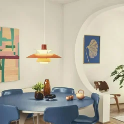 Louis Poulsen Pendellampor-PH 5 Pendel, Pastell Ostrongrå / Blå / Rosa