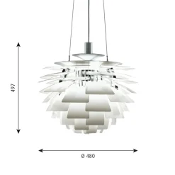 PH Artichoke Pendel 480 mm, Vit