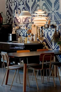 PH Snowball Pendel, Vit / Krom