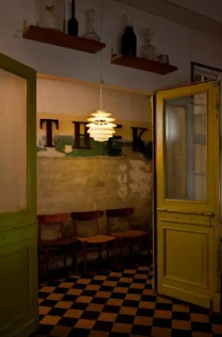 PH Snowball Pendel, Vit / Krom