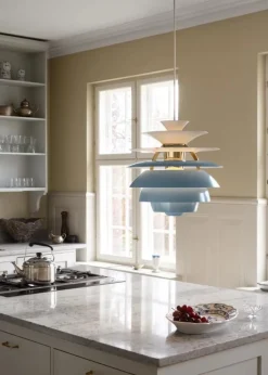 PH Snowball Pendel, Vit / Krom