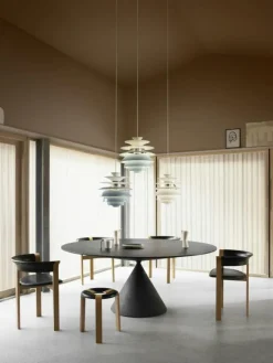 PH Snowball Pendel, Vit / Krom