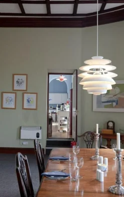 PH Snowball Pendel, Vit / Krom