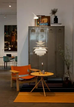 PH Snowball Pendel, Vit / Krom