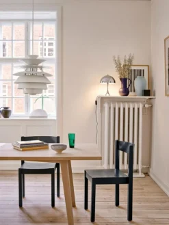 PH Snowball Pendel, Vit / Krom