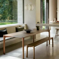 PI Matbord Mörkbetsad Teak, 80x160 cm