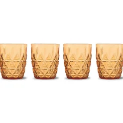 Sagaform Dricksglas-Picnic Juni Vattenglas 4-pack, Amber