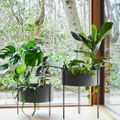 Woud Krukor-Pidestall Kruka Ø40 cm, Svart