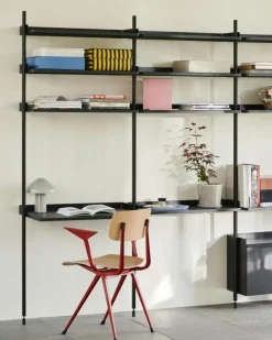 HAY Skrivbord|Modulära Hyllsystem-Pier System 11 1 column, PS White / Aluminium