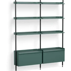 HAY Modulära Hyllsystem-Pier System 132 2 columns, PS Black / Black