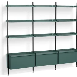 HAY Modulära Hyllsystem-Pier System 133 3 columns, PS Black / Black