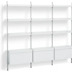 HAY Modulära Hyllsystem-Pier System 133 3 columns, PS Black / Black