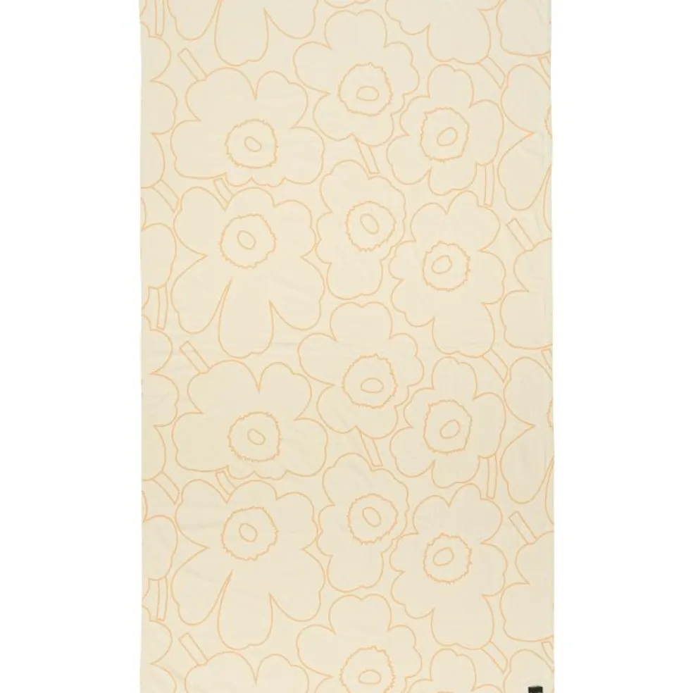 Piirto Unikko Överkast Off-white / Peach, 260x260 cm