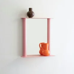 Pipeline Väggspegel 56x60.6 cm, Rosa
