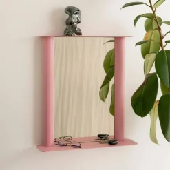 Pipeline Väggspegel 56x60.6 cm, Rosa