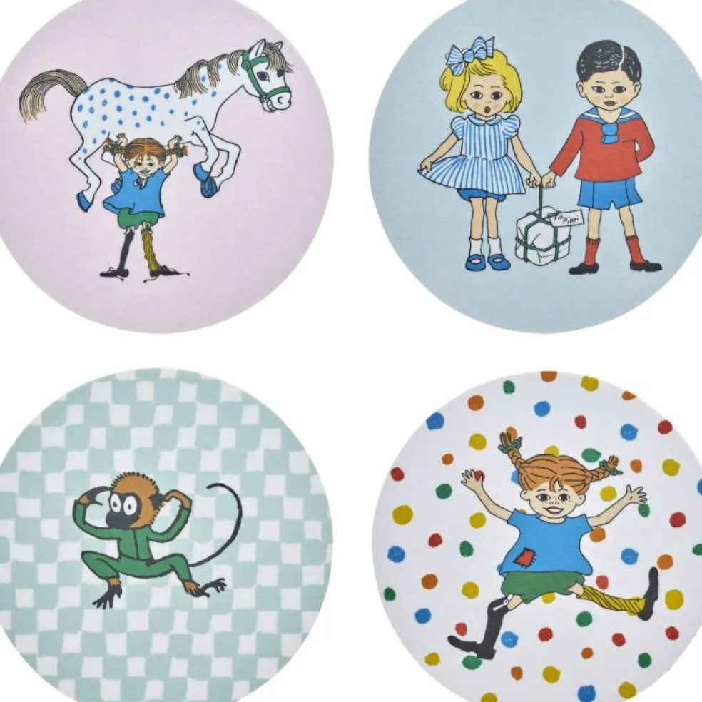 Pippi Glasunderlägg 4-pack