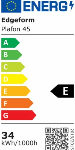 Edgeform Plafonder-Plafon 45 Vägg-/Taklampa, Vit / Mässing