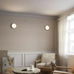 Edgeform Plafonder-Plafon 45 Vägg-/Taklampa, Vit / Mässing