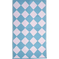 RICE Plastmattor-Plastmatta 90x150 cm, Check Blue
