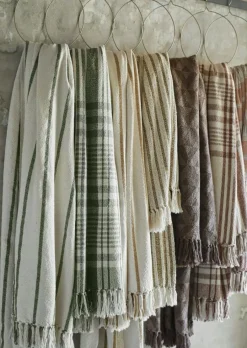 Madam Stoltz Plädar & Filtar-Pläd Återvunnen Bomull 125x175 cm, Cinnamon