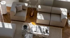 Audo Copenhagen Sidobord & Avlastningsbord-Plinth Cubic Sidobord 40x40 cm, Kunis Breccia Marmor