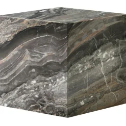 Audo Copenhagen Sidobord & Avlastningsbord-Plinth Cubic Sidobord 40x40 cm, Kunis Breccia Marmor