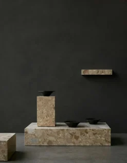 Audo Copenhagen Vägghyllor-Plinth Hylla 60 cm, Kunis Breccia Marmor