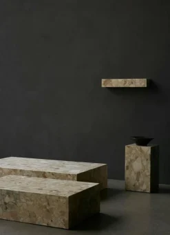 Audo Copenhagen Vägghyllor-Plinth Hylla 60 cm, Kunis Breccia Marmor