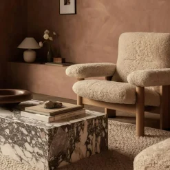 Plinth Low Soffbord 100x60 cm, Kunis Breccia Marmor