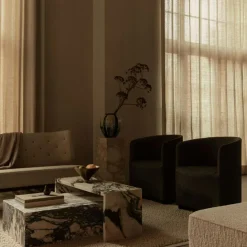 Plinth Low Soffbord 100x60 cm, Kunis Breccia Marmor