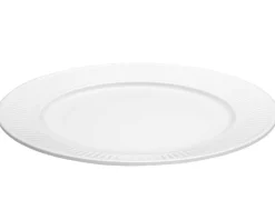 Plissé Tallrik Flat Vit, 26 cm